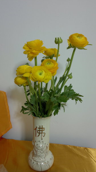 20110212果实法师驻锡深圳常青居士供养的益田豪园居佛堂期间常喜常信居士供养的佛像和鲜花