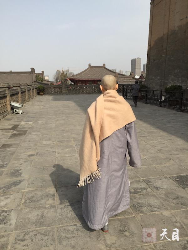 20150215果实法师带领果芳居士到西安大慈恩寺瞻仰大雁塔2