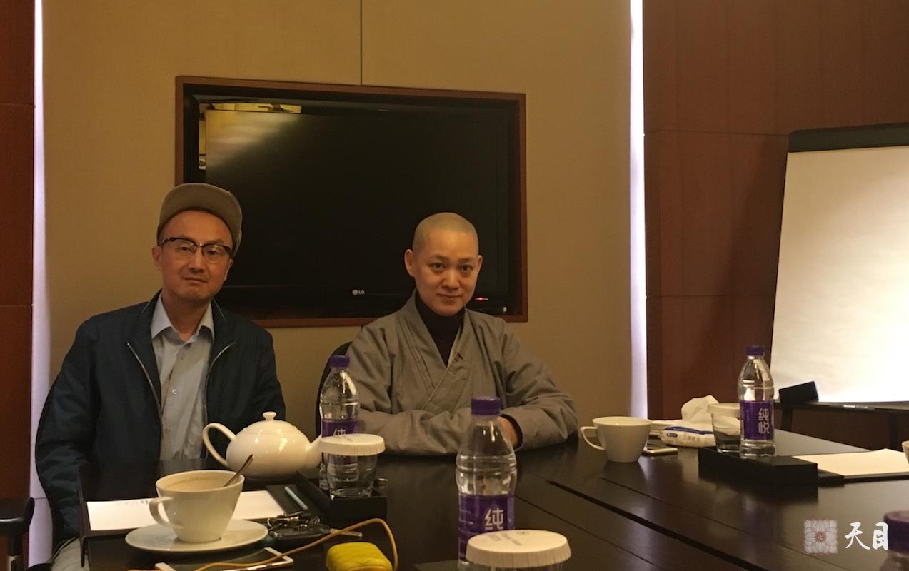 20180405果实法师常星张星水居士陈心居士齐聚北京金隅喜来登给恩师圣观法师祈福