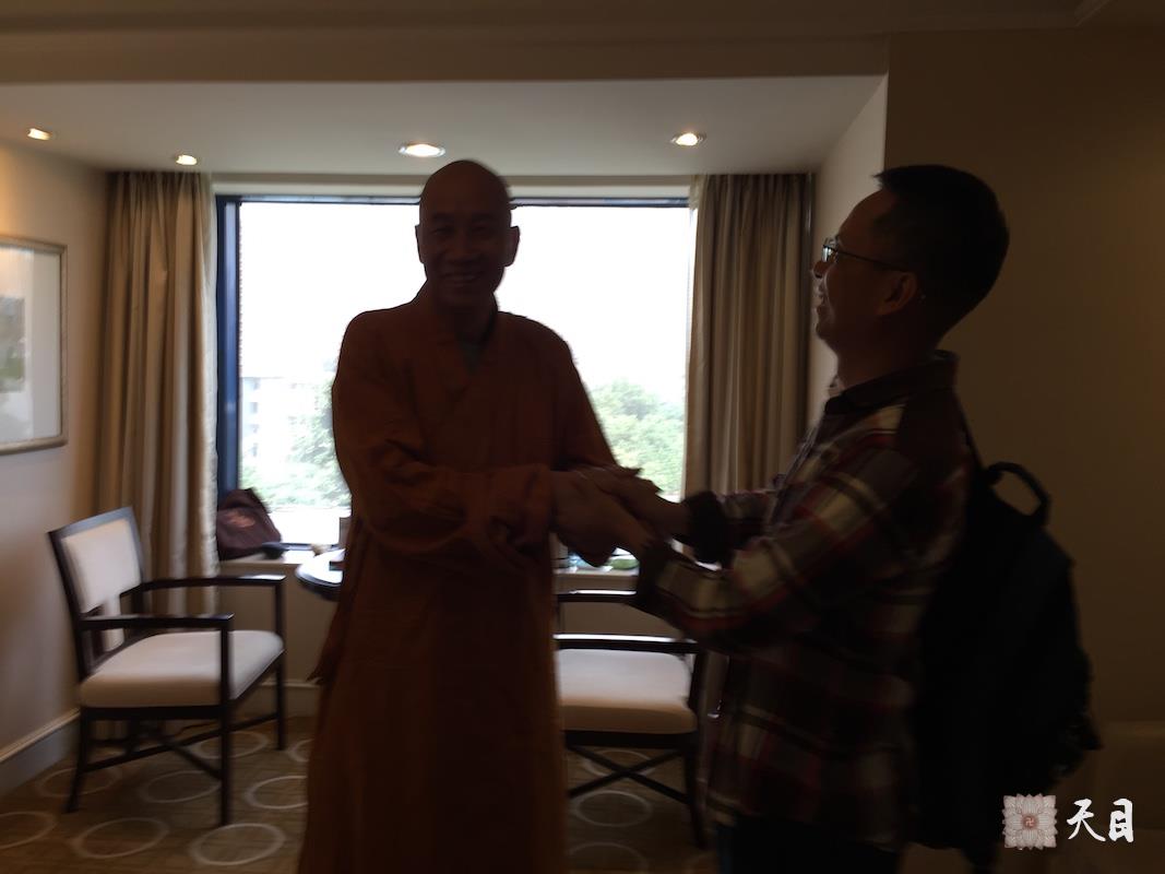 20180527圣观法师在西安喜来登接见来自广州的果静心宁大智大慧居士1