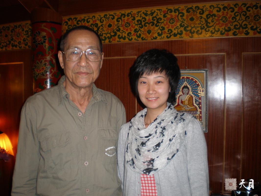 20090919果实法师和果涵居士鲍彤许评修相聚北京露雨轩茶馆