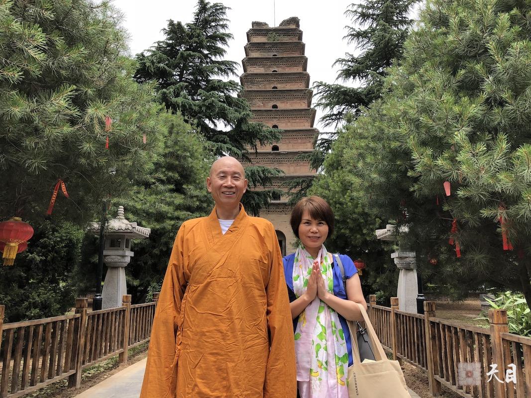 20180528圣观法师带领果实法师等弟子在西安净土宗祖庭香积寺参学4