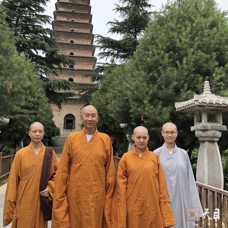 20180528果实法师领众跟随恩师圣观法师在西安净土宗祖庭香积寺参学3