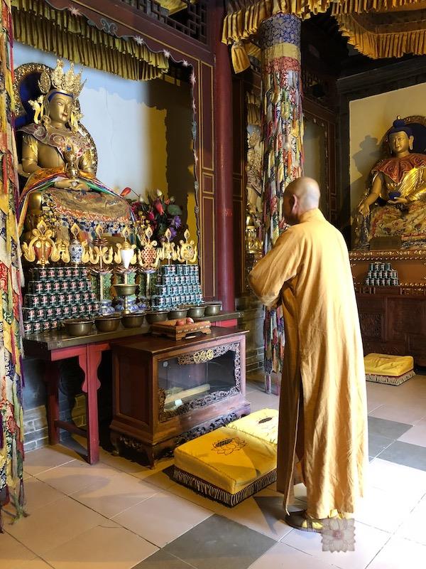 20180601圣观法师带领果实法师等弟子在西安绿度母道场藏传格鲁派寺院广仁寺参学2