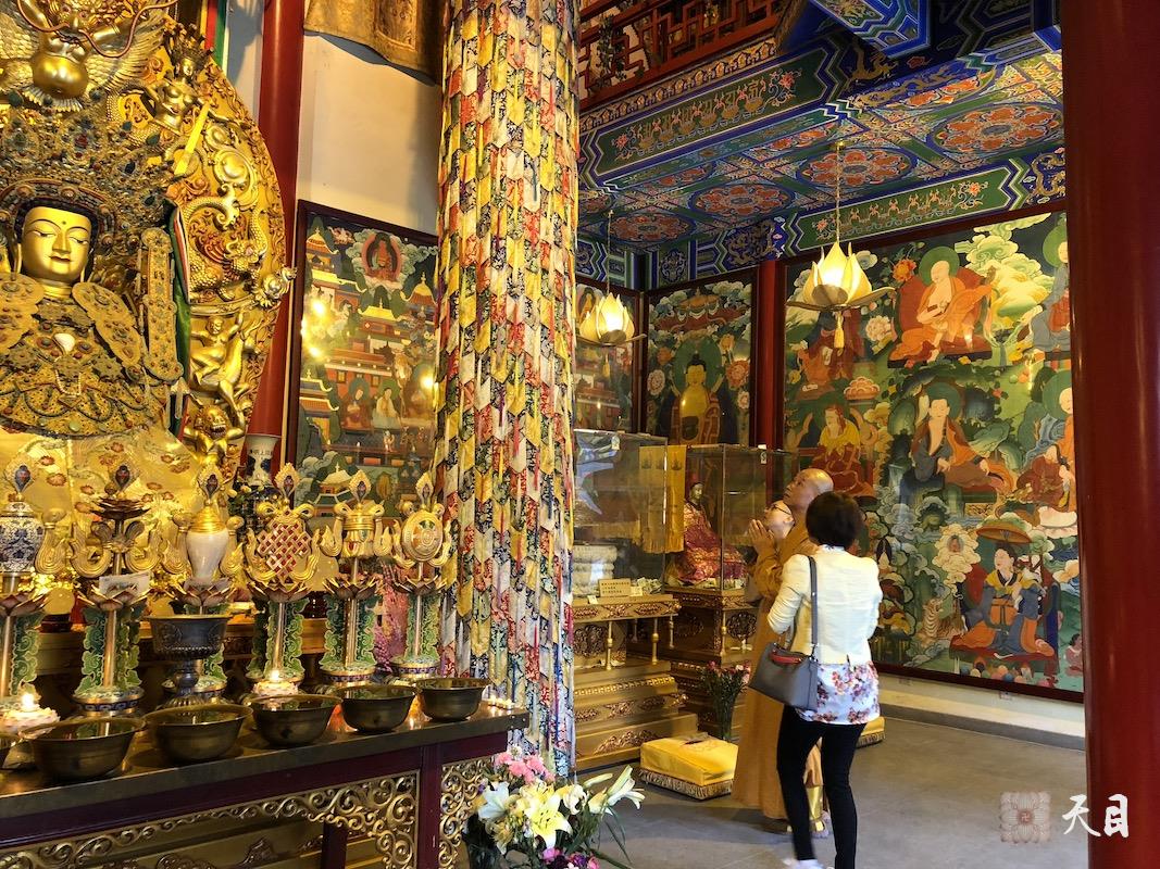 20180601圣观法师带领果实法师等弟子在西安绿度母道场藏传格鲁派寺院广仁寺参学9