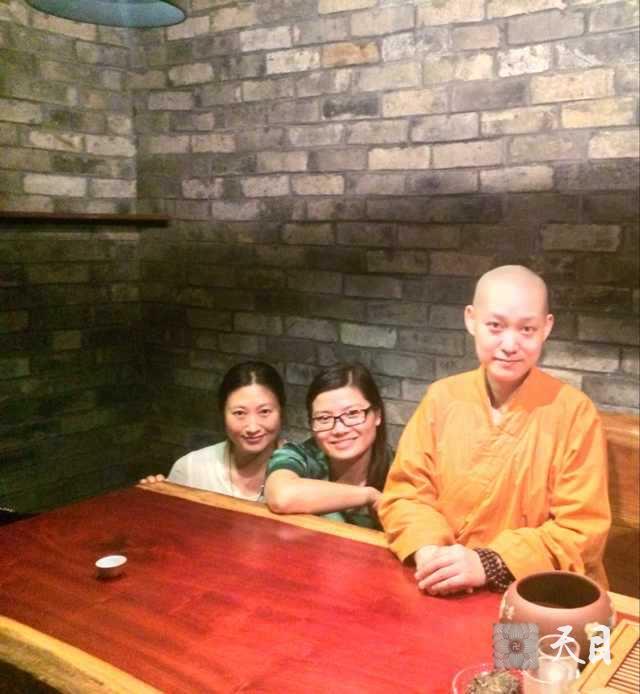 20140913果实法师在温州瑞安欧丽舍素食馆应供