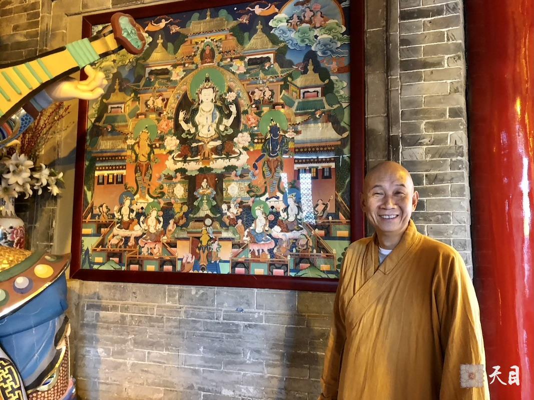 20180608圣观法师带领果实法师等弟子在西安绿度母道场藏传格鲁派寺院广仁寺参学1