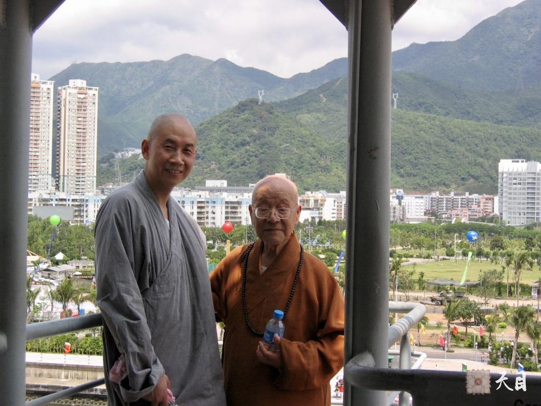 圣观法师与剃度和尚戒全长老