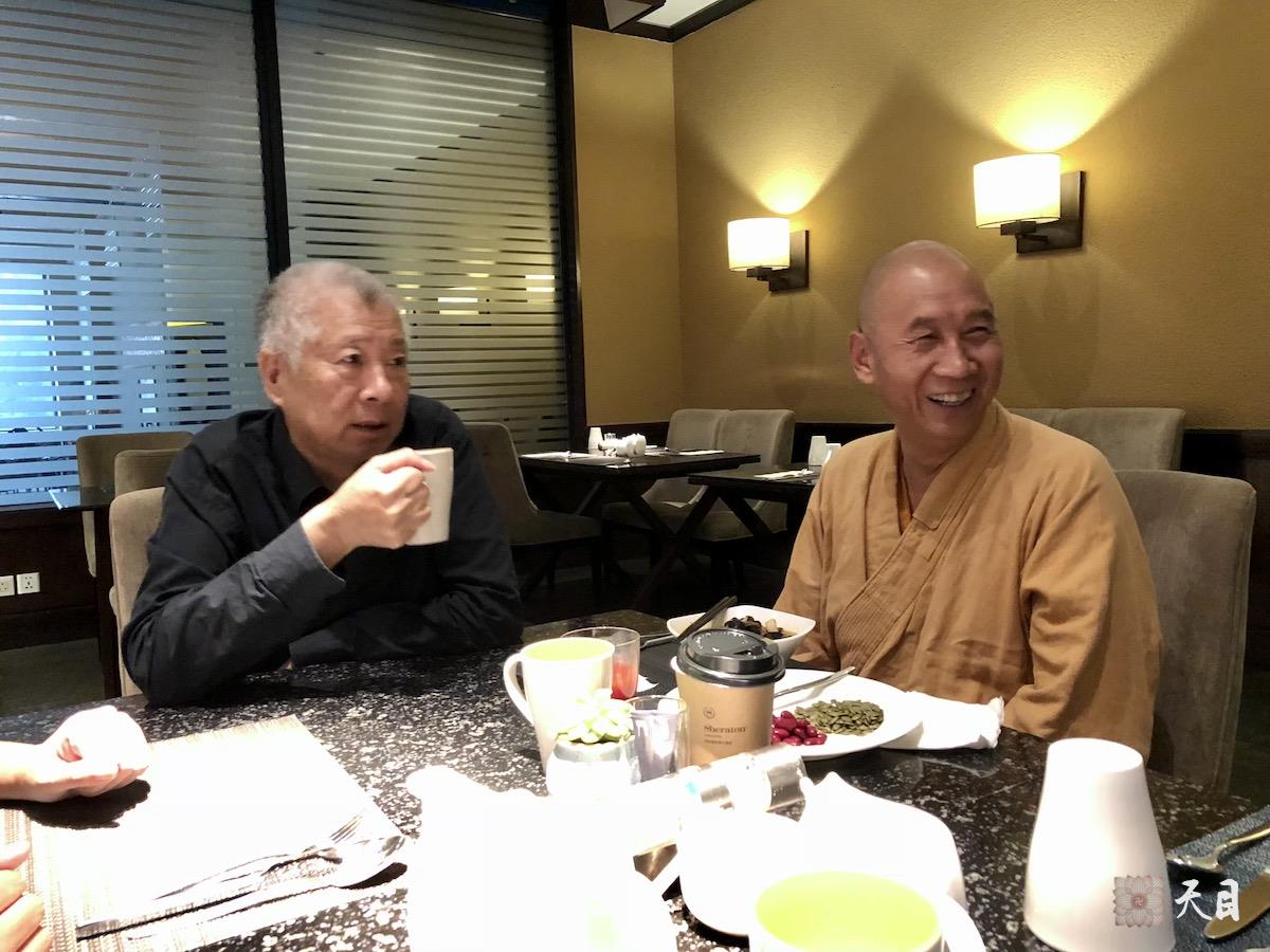 20180816圣观法师和蔡文斌相聚在西安喜来登