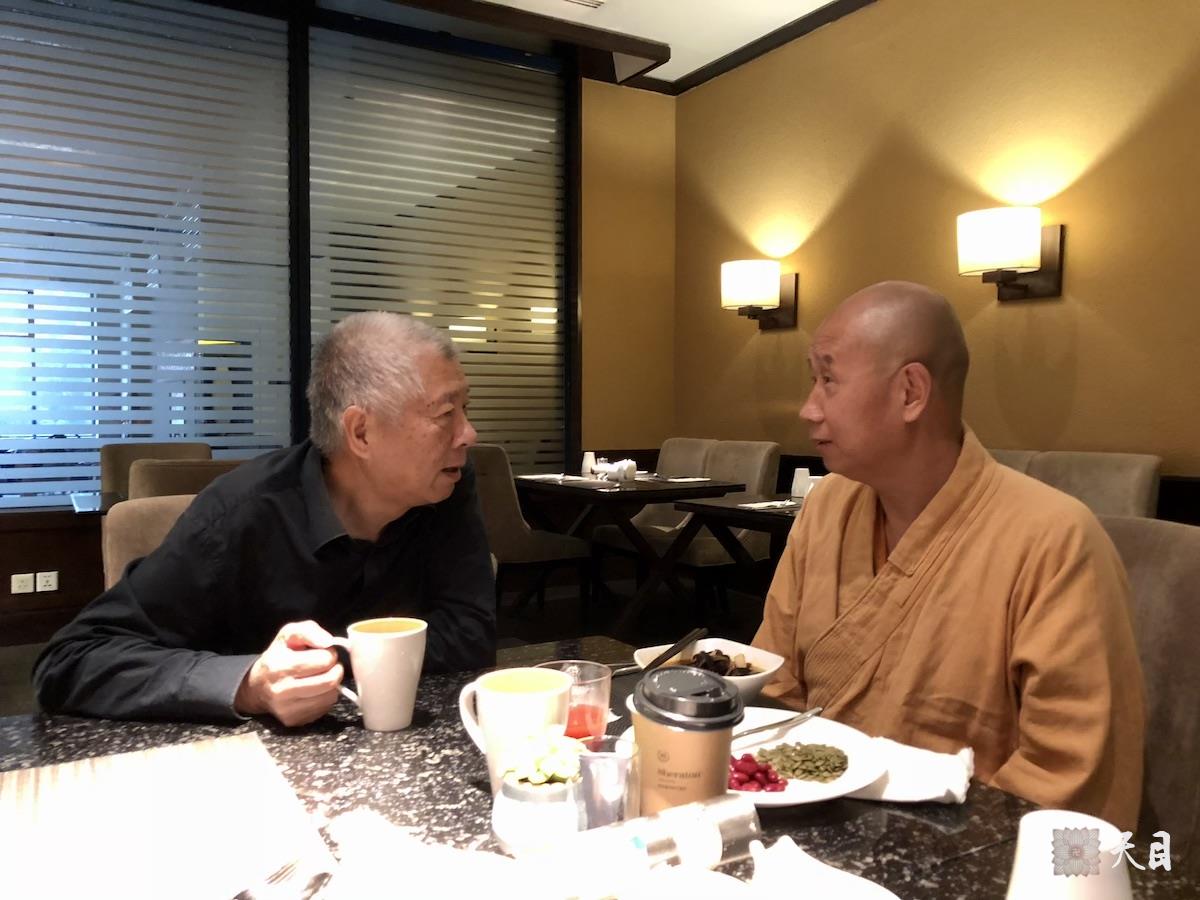 20180816圣观法师和蔡文斌相聚在西安喜来登