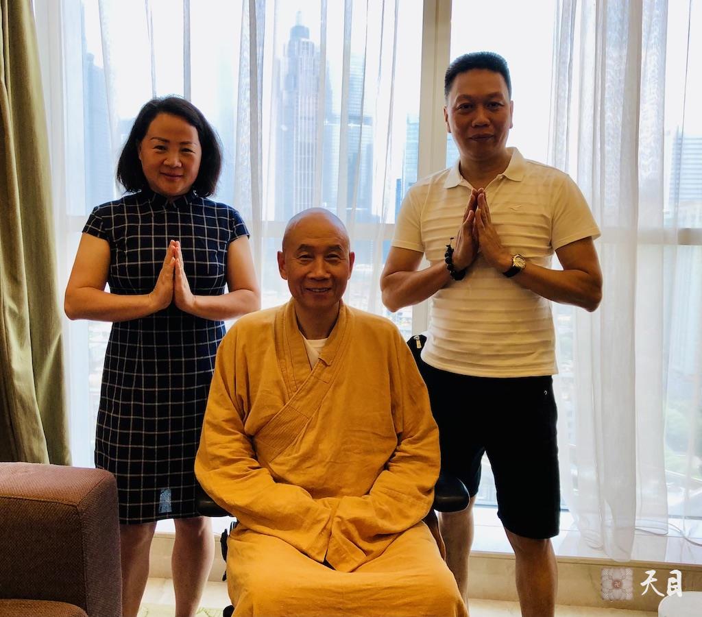 20180712圣观法师带领果实法师在广州粤海喜来登接见常芳常乖演晟居士