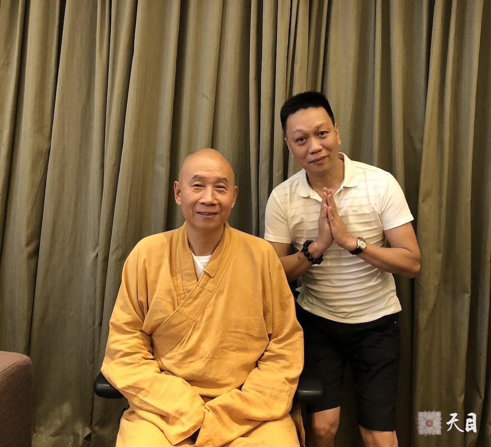 20180712圣观法师带领果实法师在广州粤海喜来登接见常芳常乖演晟居士