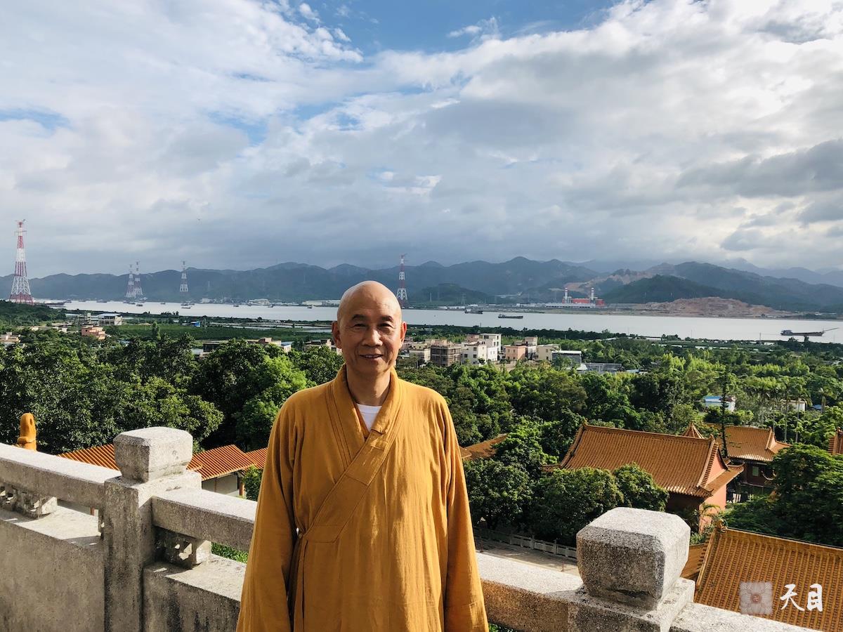 20180718圣观法师带领果贞心平大安居士参观新会崖山4