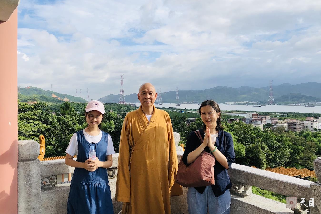 20180718圣观法师带领果贞心平大安居士参观新会崖山4