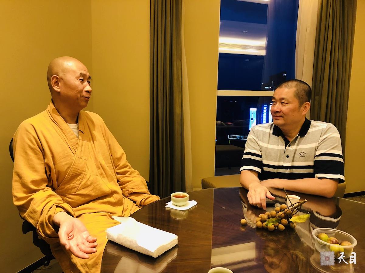 20180722圣观法师带领果实法师在广州粤海喜来登接见常喜心一果珍居士