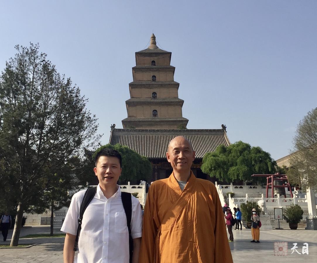 20180518圣观法师带领果实法师等弟子在西安法相宗祖庭大慈恩寺参学1