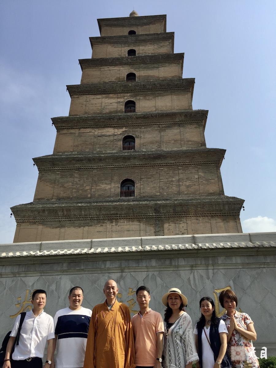 20180518圣观法师带领果实法师等弟子在西安法相宗祖庭大慈恩寺参学6
