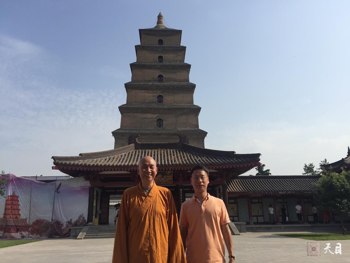 20180518圣观法师带领果实法师等弟子在西安法相宗祖庭大慈恩寺参学7