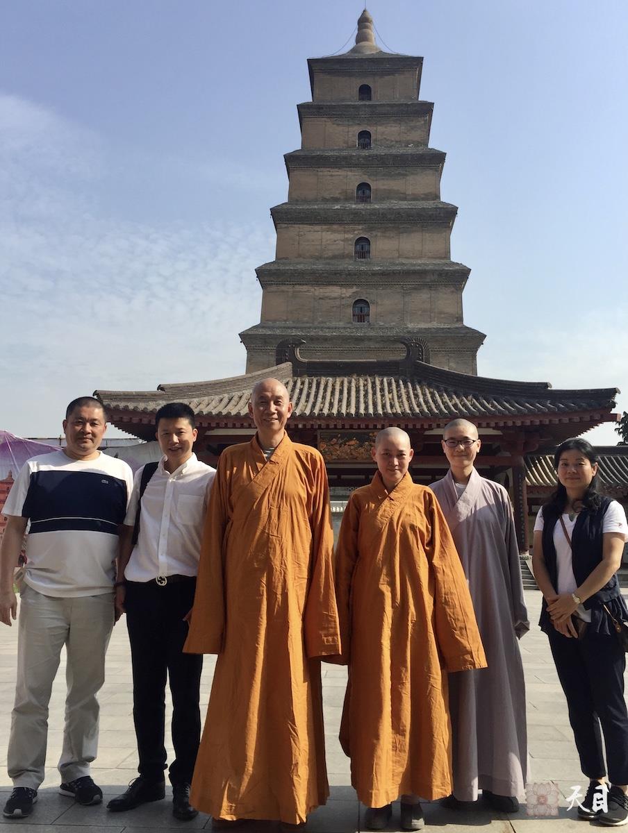 20180518圣观法师带领果实法师等弟子在西安法相宗祖庭大慈恩寺参学8