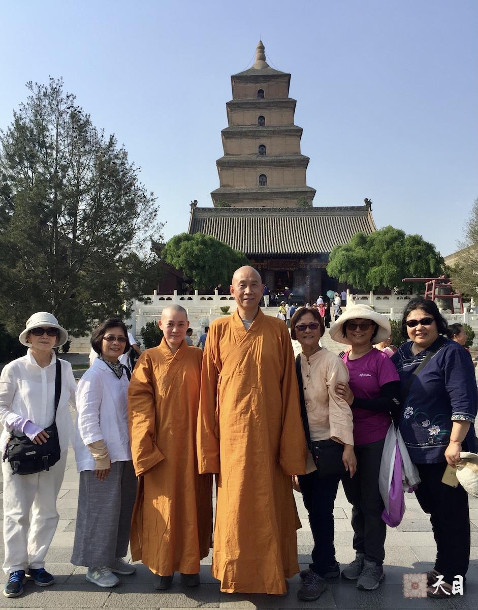 20180518果实法师领众跟随恩师圣观法师在西安法相宗祖庭大慈恩寺参学3