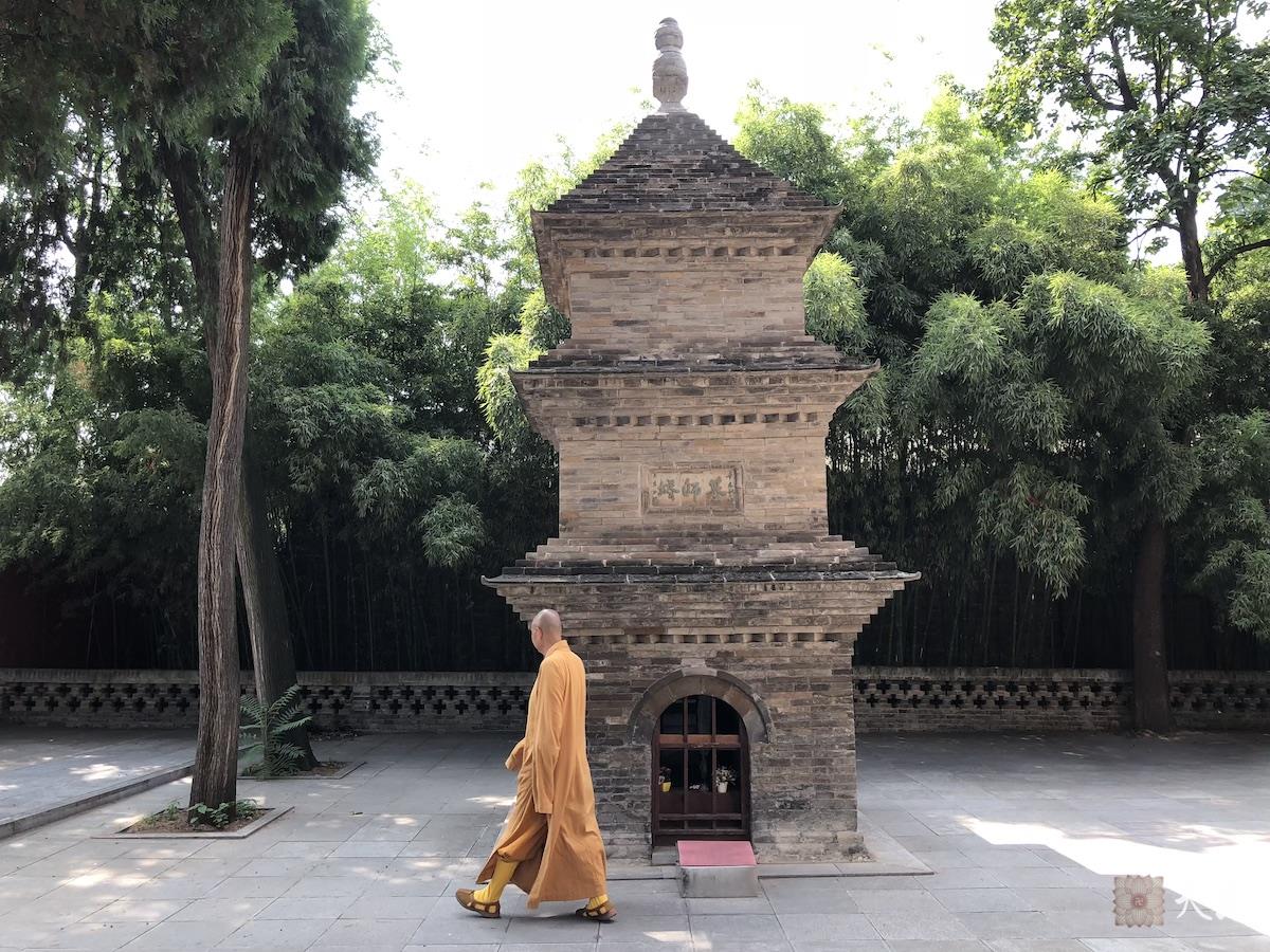 20180814圣观法师带领果实法师等弟子在西安法相宗祖庭兴教寺参学3