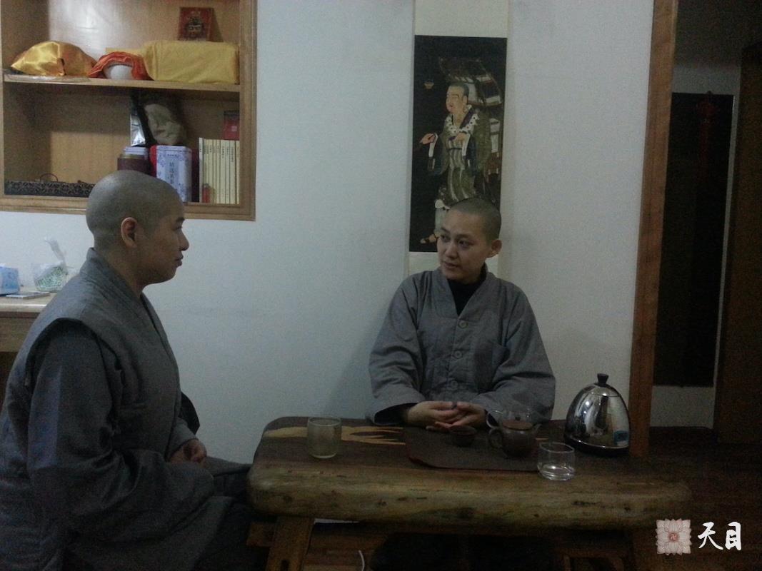 20130127果实法师和常智法师常一法师相聚在西安佛堂