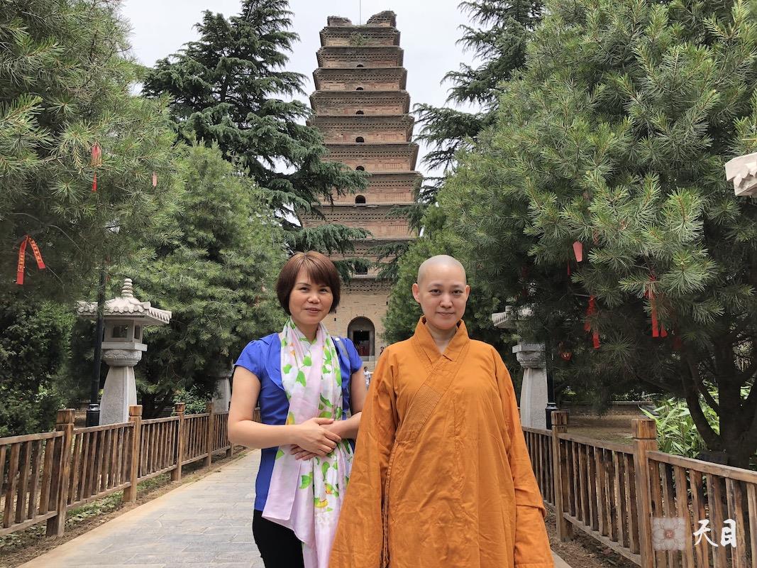 20180528果实法师领众跟随恩师圣观法师在西安净土宗祖庭香积寺参学4