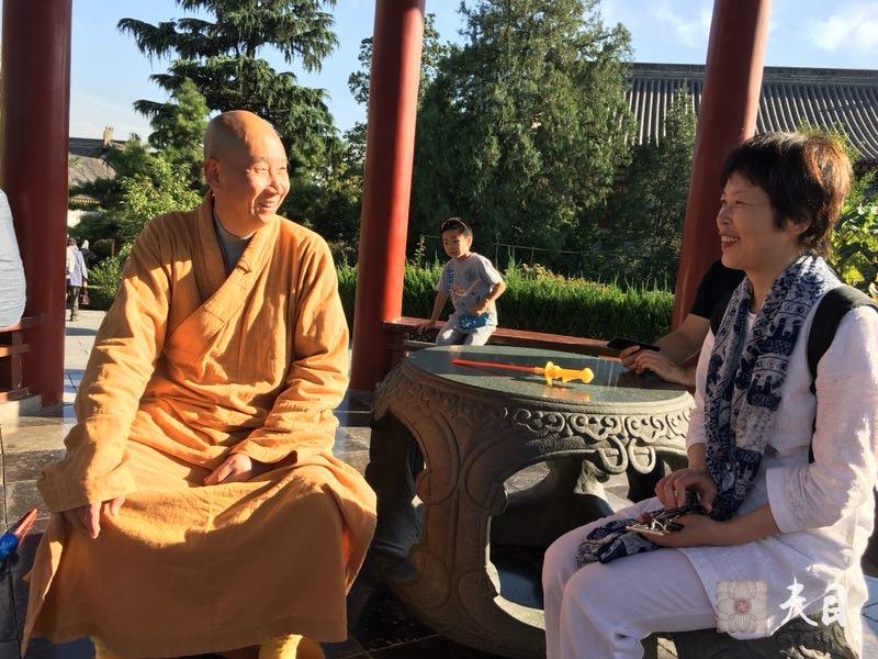 20181001圣观法师尚在陕西省人民医院高干病房住院慈悲带领果实法师等弟子在西安法相宗祖庭大慈恩寺参学1