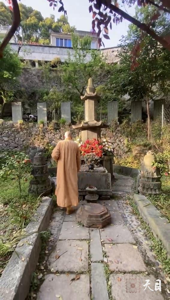 20250406圣观法师带领常和常无居士参访温州乐清白鹤寺瞻仰华山海法师塔5