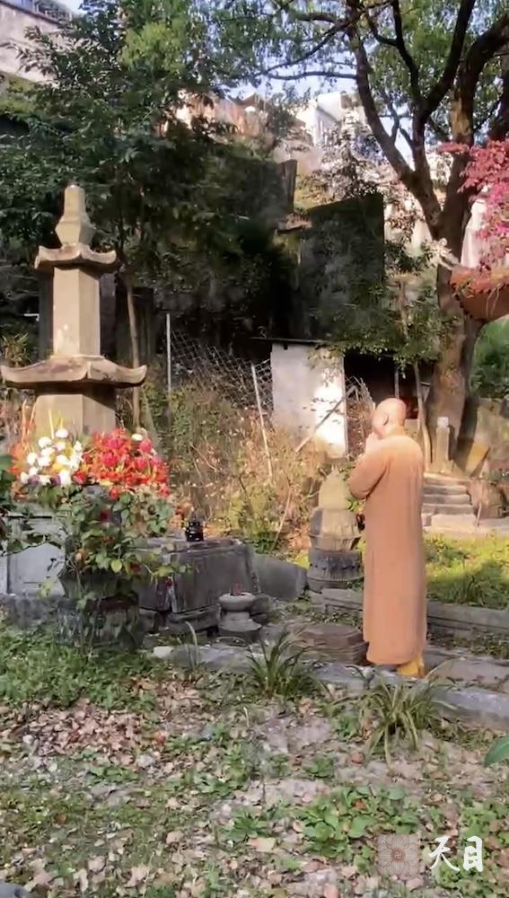 20250406圣观法师带领常和常无居士参访温州乐清白鹤寺瞻仰华山海法师塔6